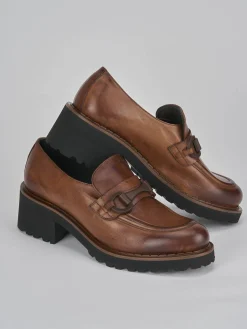 Discount Mocassini tacco 5cm pelle Donna Mocassini