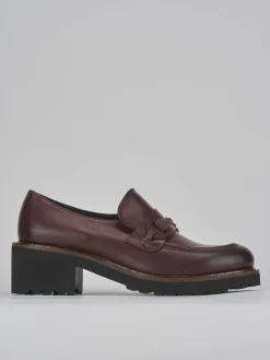 Outlet Mocassini tacco 5cm pelle bordo' Donna Mocassini