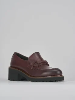 Outlet Mocassini tacco 5cm pelle bordo' Donna Mocassini