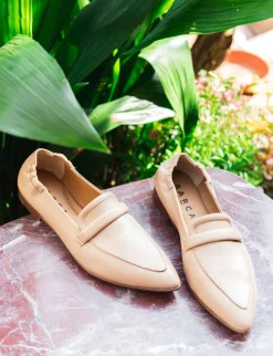 Hot Mocassini tacco 1cm pelle Donna Mocassini