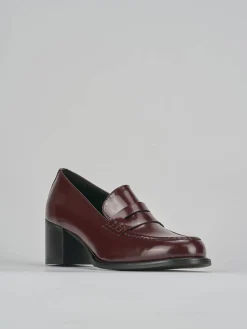 Clearance Mocassini tacco 7cm pelle bordo' Donna Mocassini