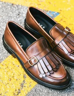 Outlet Mocassini tacco 1cm pelle Donna Mocassini