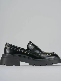 Clearance Mocassini tacco 2cm pelle Donna Mocassini