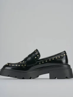 Clearance Mocassini tacco 2cm pelle Donna Mocassini