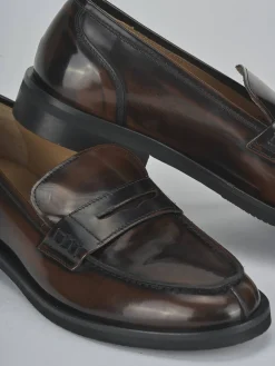 Clearance Mocassini tacco 2cm pelle testa Donna Mocassini