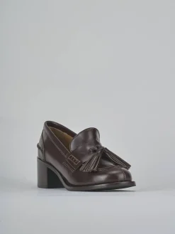 Clearance Mocassini tacco 5cm pelle testa Donna Mocassini