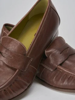 Clearance Mocassini tacco 1cm pelle testa Donna Mocassini