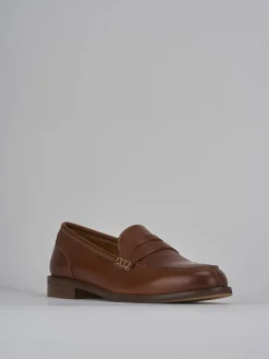 Clearance Mocassini tacco 1cm pelle Donna Mocassini