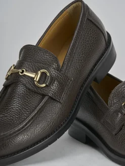 New Mocassini tacco 2cm pelle testa Donna Mocassini