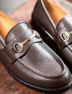 New Mocassini tacco 2cm pelle testa Donna Mocassini