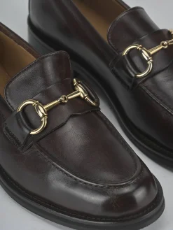 New Mocassini tacco 2cm pelle testa Donna Mocassini