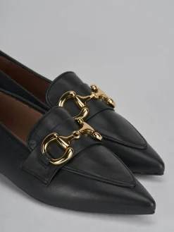 Hot Mocassini tacco 1cm pelle Donna Mocassini