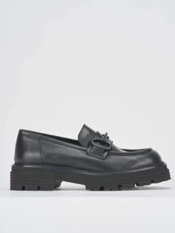 Clearance Mocassini tacco 2cm pelle Donna Mocassini