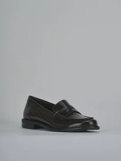 Clearance Mocassini tacco 1cm pelle testa Donna Mocassini