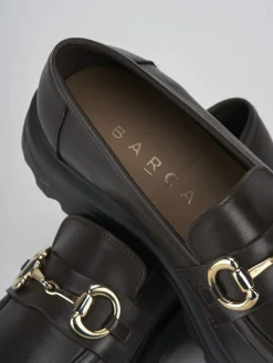 Mocassini tacco 3cm pelle testa Donna Mocassini