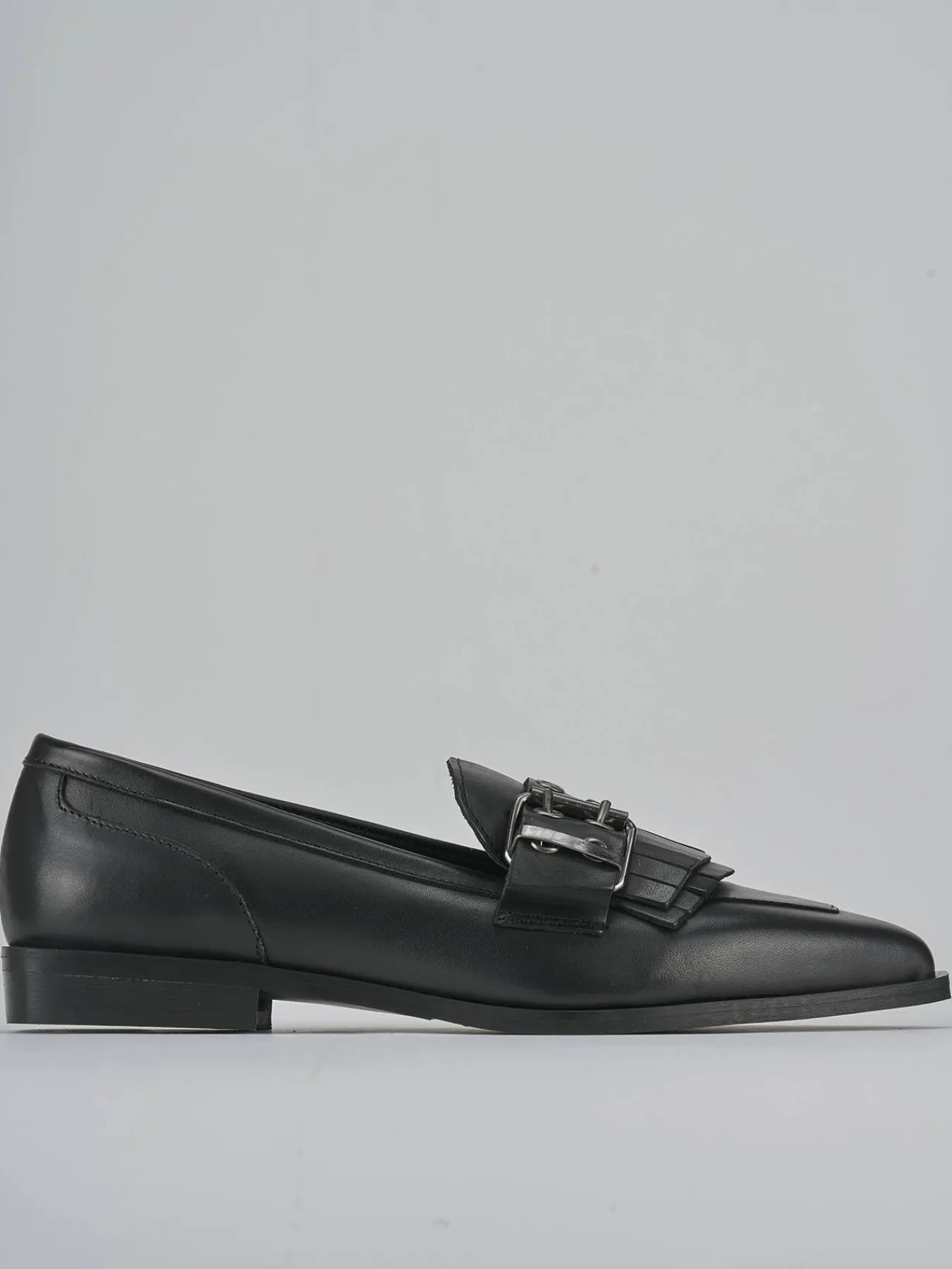 Clearance Mocassini tacco 1cm pelle Donna Mocassini