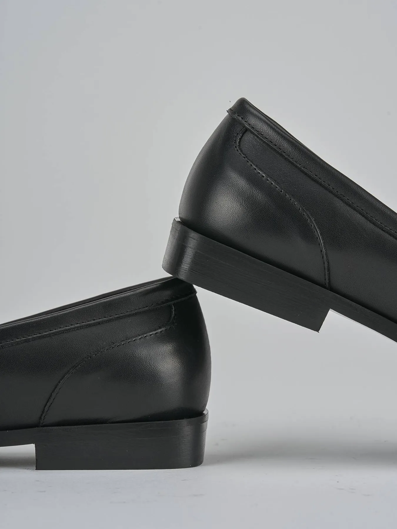 Clearance Mocassini tacco 1cm pelle Donna Mocassini