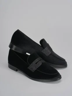 Online Mocassini tacco 2cm velluto Donna Mocassini