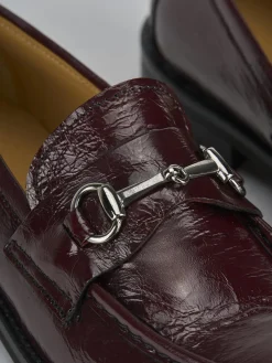 Hot Mocassini tacco 2cm vernice bordo' Donna Mocassini