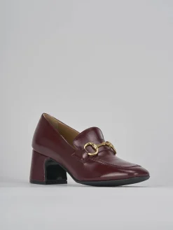 Mocassini tacco 5cm vernice bordo' Donna Mocassini