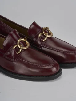 Hot Mocassini tacco 2cm vernice bordo' Donna Mocassini