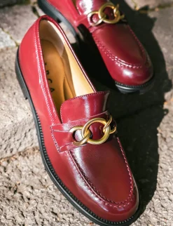 Hot Mocassini tacco 2cm vernice bordo' Donna Mocassini