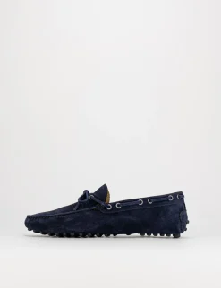 Hot mocassino fondo gomma e soletto interno in vera pelle. tomaia in morbido camoscio Uomo Mocassini