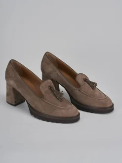 Mocassino tacco 7 camoscio Donna Mocassini