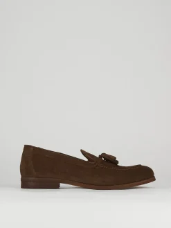 Outlet Mocassino tacco 2 cm camoscio Uomo Mocassini