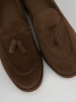 Outlet Mocassino tacco 2 cm camoscio Uomo Mocassini