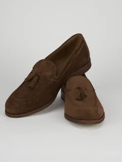 Outlet Mocassino tacco 2 cm camoscio Uomo Mocassini