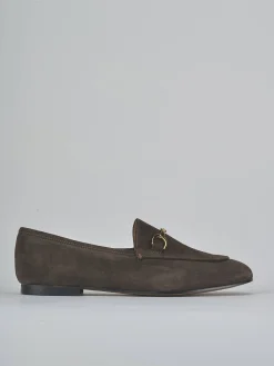 Hot Mocassino tacco 1 cm testa camoscio Donna Mocassini