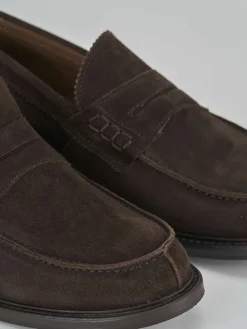 New Mocassino tacco 2 cm testa camoscio Uomo Mocassini