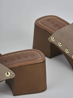 Sale Sabot tacco 5 cm camoscio Donna Sabot