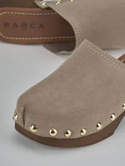 Sale Sabot tacco 5 cm camoscio Donna Sabot