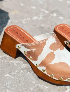 Discount Sabot tacco 5 cm camoscio Donna Sabot