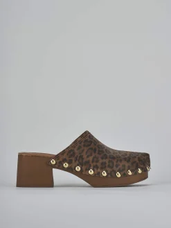 New Sabot tacco 5 cm camoscio Donna Sabot