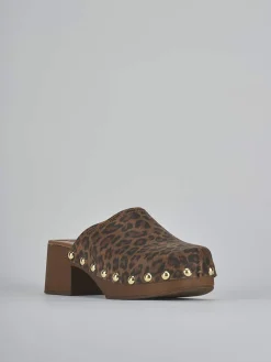 New Sabot tacco 5 cm camoscio Donna Sabot