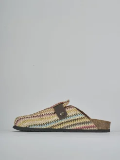 Sabot tacco 1 cm tessuto Donna Sabot