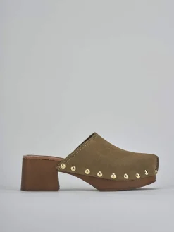 Best Sabot tacco 5 cm camoscio Donna Sabot