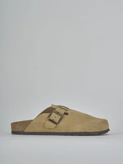 Sabot tacco 1cm camoscio Donna Sabot