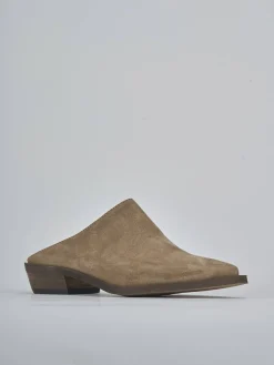 Sabot tacco 3cm camoscio Donna Sabot