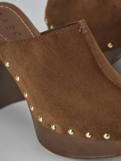 New Sabot tacco 10cm camoscio Donna Sabot