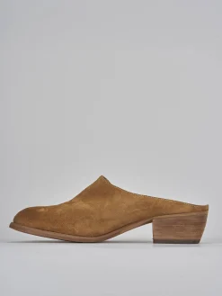 Clearance Sabot tacco 4cm camoscio Donna Sabot