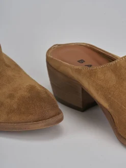 Clearance Sabot tacco 4cm camoscio Donna Sabot