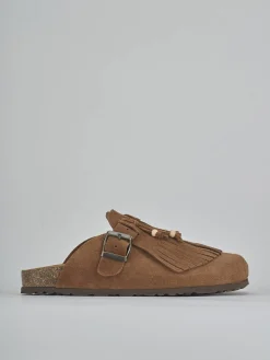 Outlet Sabot tacco 1cm camoscio Donna Sabot