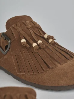 Outlet Sabot tacco 1cm camoscio Donna Sabot