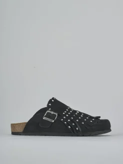 Hot Sabot tacco 1cm camoscio Donna Sabot