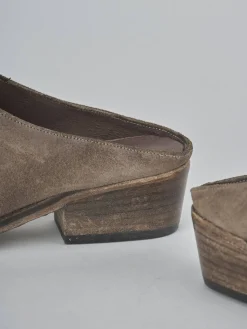 Hot Sabot tacco 3cm camoscio testa Donna Sabot