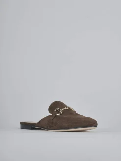 Outlet Sabot tacco 1cm camoscio testa Donna Sabot